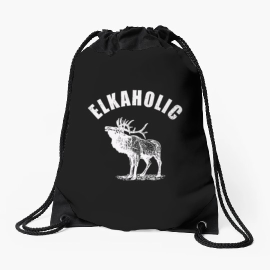 Elk Hunting Elkaholic Hunters Drawstring Bags