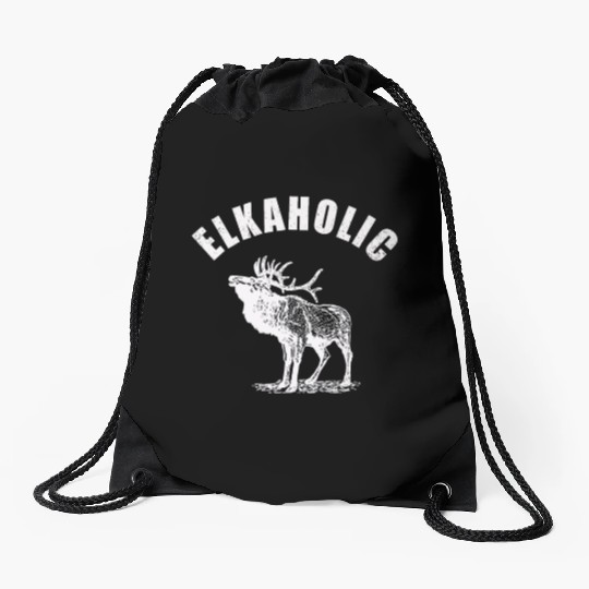 Elk Hunting Elkaholic Hunters Drawstring Bags
