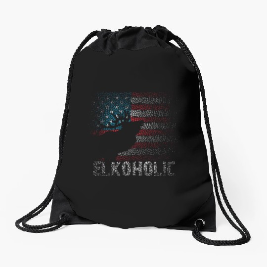 Elk Hunting Elkaholic Hunters Drawstring Bags