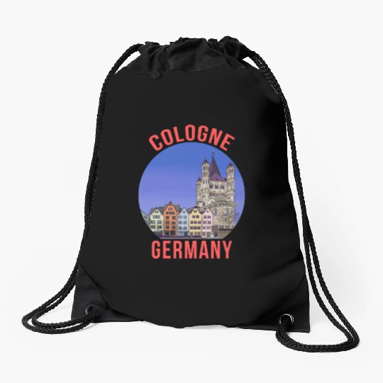 Cologne Germany Drawstring Bags