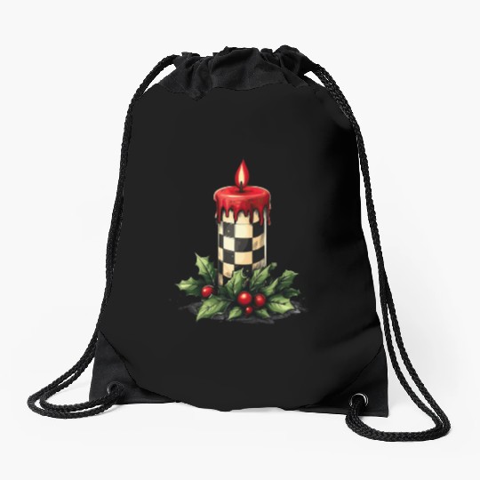 Merry Christmas, Christmas Vintage Drawstring Bags