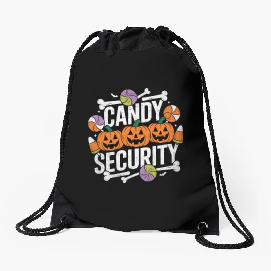 Candy Security Halloween Drawstring Bags