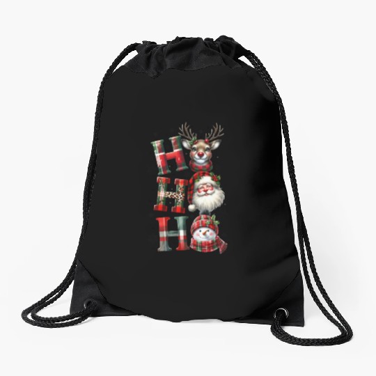 Ho Ho Ho, Merry Christmas Drawstring Bags