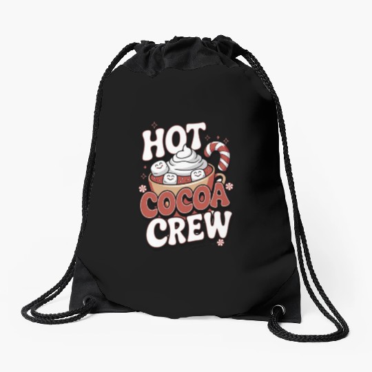 Hot Cocoa Crew Drawstring Bags
