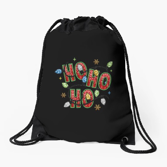 Ho Ho Ho Christmas, Merry Christmas Drawstring Bags