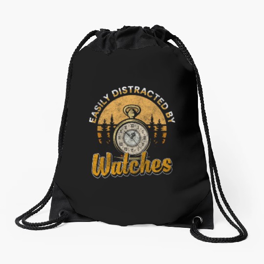 Clock Collector Pocket Watch Investment Drawstring Bags