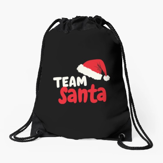 Team Santa Santa Claus Christmas Santa Claus Drawstring Bags