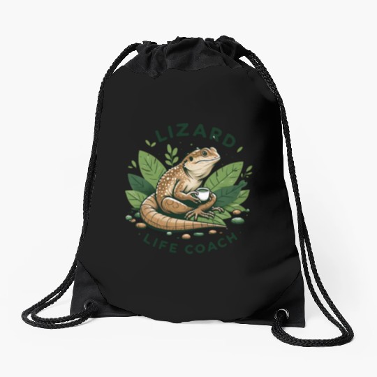 Life Coach - Funny Relaxation and Wisdom Design Drawstring Bags