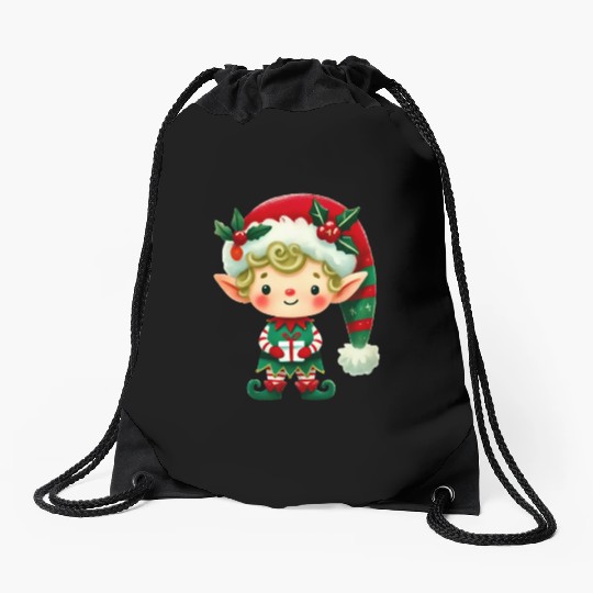 Merry Christmas, Christmas Vintage Drawstring Bags
