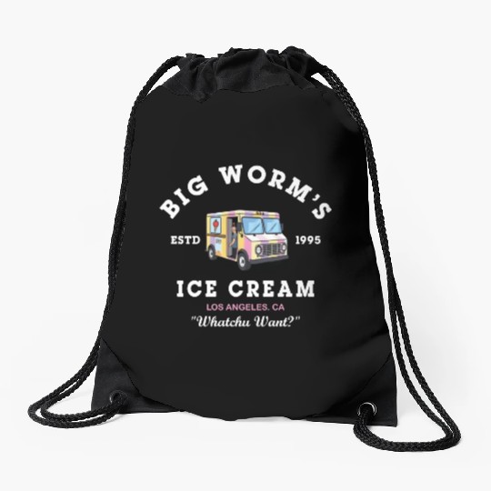 Big Worm s Ice Cream Whatchu Want Drawstring Bags