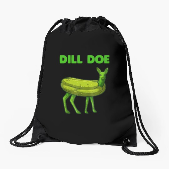 Dill Pickle Funny Graphic Drawstring Bags
