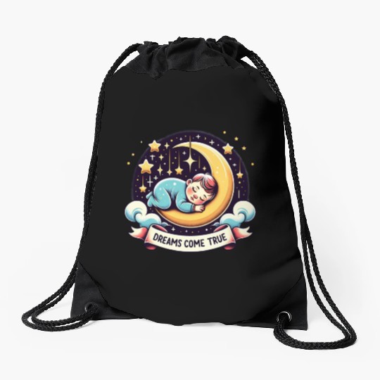 Dreams Come True Under Starry Night Sky Drawstring Bags