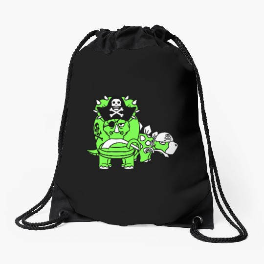 Triceratops Stegosaurus 2 Dinosaur Pirates Dinos Drawstring Bags