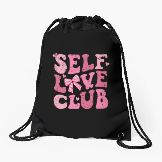Self Love Club, Valentine Retro Drawstring Bags