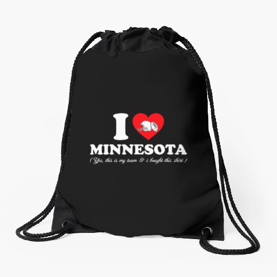 Groovy I Love Minnesota Drawstring Bags