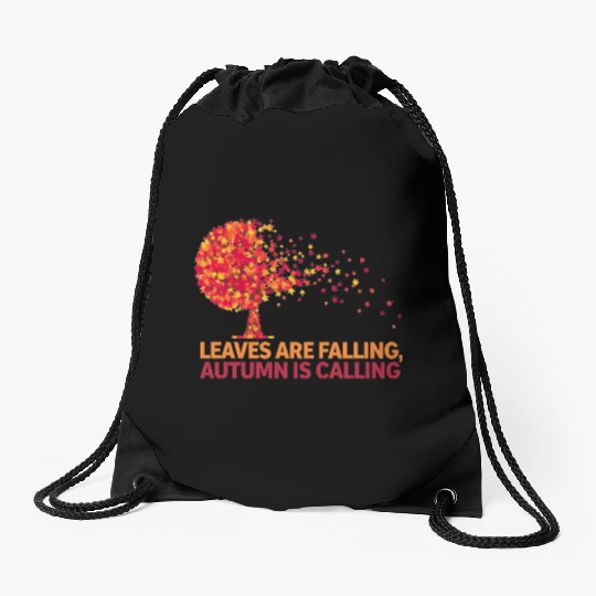 Fall Vibes and Autumn Spirit Drawstring Bags