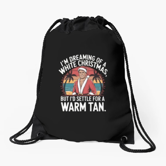 I'm dreaming of a white Christmas Drawstring Bags