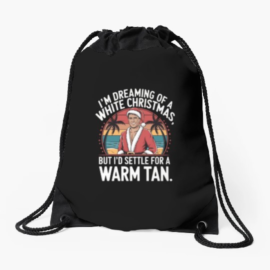 I'm dreaming of a white Christmas Drawstring Bags