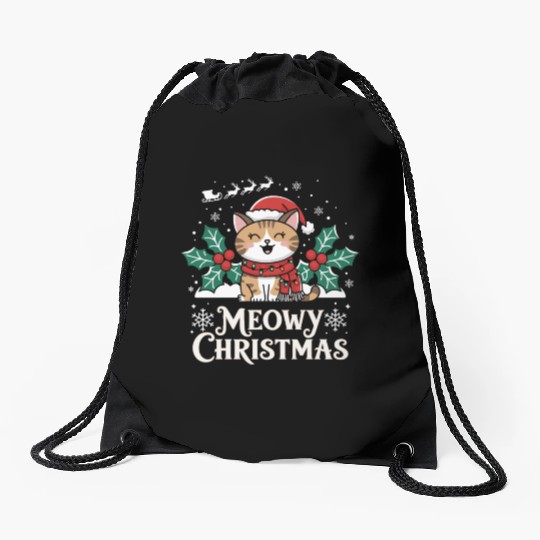 Christmas day Drawstring Bags