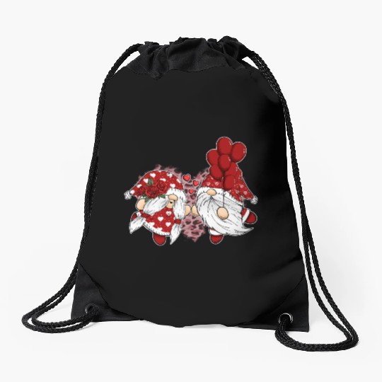 Gnomes Valentines Revelin Drawstring Bags