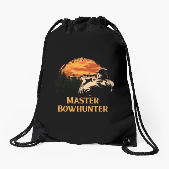 Master Bowhunter Fathers Day Hunting Parents Hunte Drawstring Bags