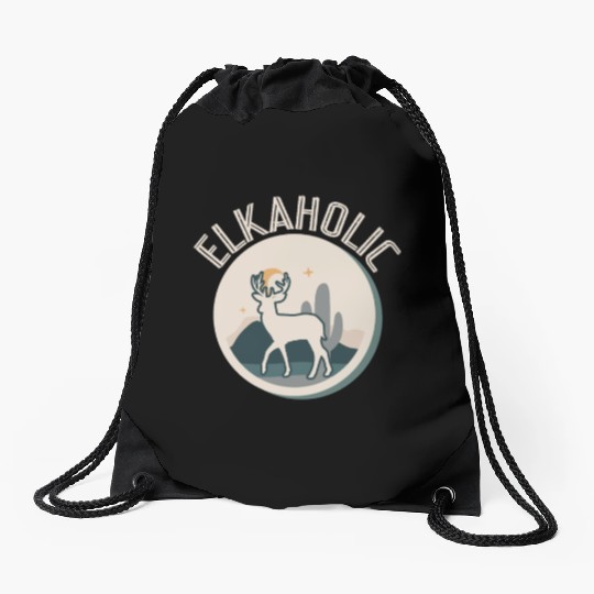 Elk Hunting Elkaholic Hunters Drawstring Bags