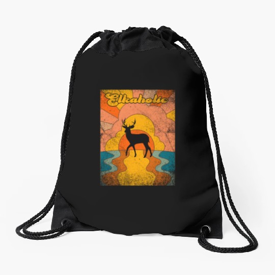 Elk Hunting Elkaholic Hunters Drawstring Bags