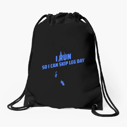 Leg Day Loophole Drawstring Bags