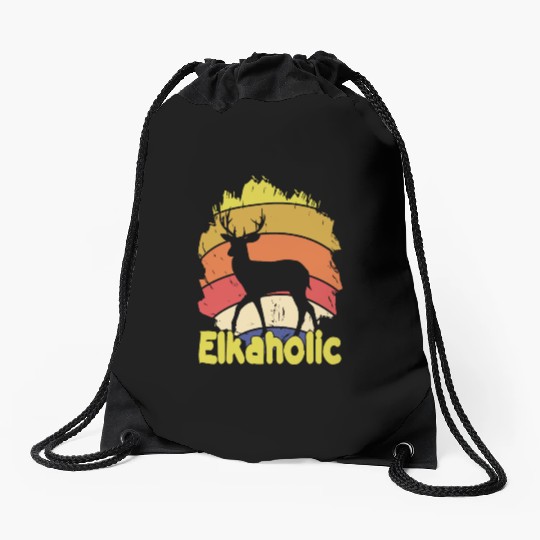 Elk Hunting Elkaholic Hunters Drawstring Bags