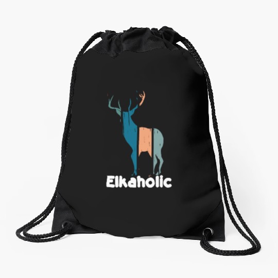 Elk Hunting Elkaholic Hunters Drawstring Bags