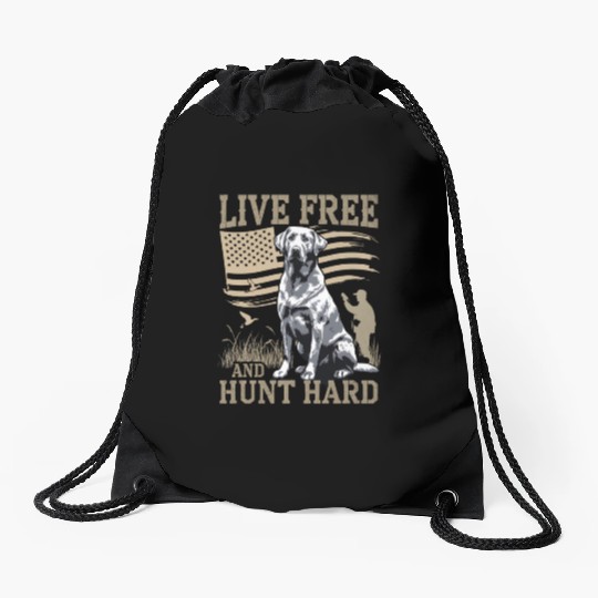 Duck Hunting Drawstring Bags Deer Hunting USA Flag Hunters