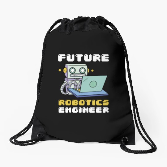 Future Robotics Engineer Laptop Robot Drawstring Bags