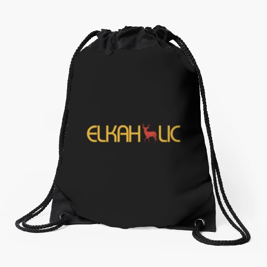 Elk Hunting Elkaholic Hunters Drawstring Bags