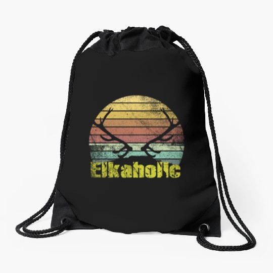 Elk Hunting Elkaholic Hunters Drawstring Bags