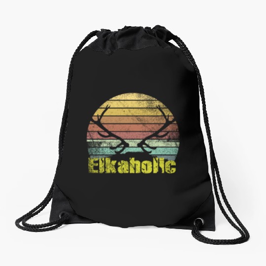 Elk Hunting Elkaholic Hunters Drawstring Bags