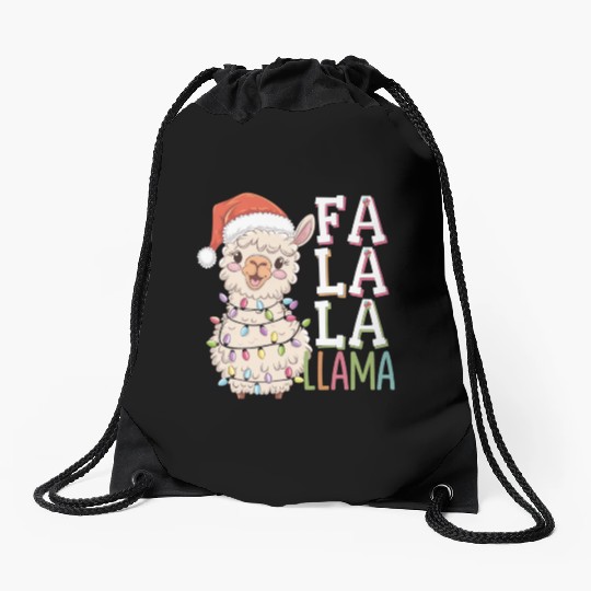 Fa La La Llama Drawstring Bags