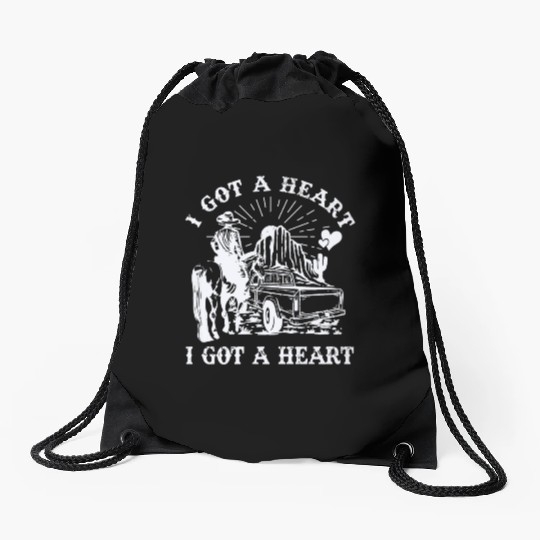 I Got A Heart Like A Truck Drawstring Bags