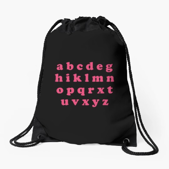 Alphabet Valentine Sublimation Drawstring Bags