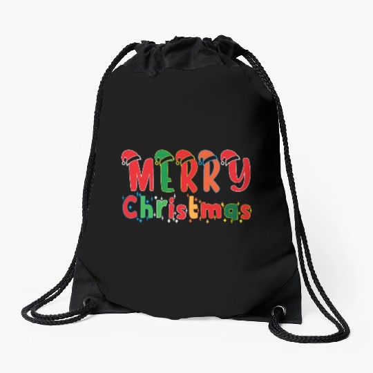 Winter Wonderland Wishes Drawstring Bags
