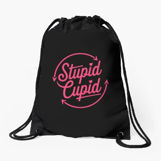 Stupid Cupid Sublimation Drawstring Bags