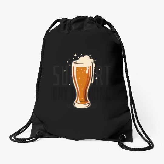 Support Day Drinking Drawstring Bags