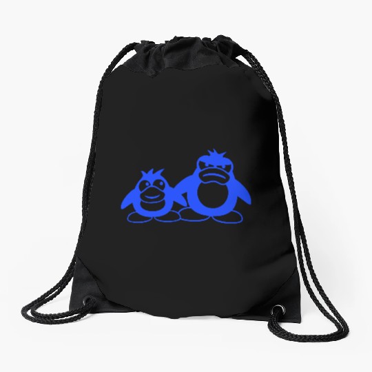 Penguin Two Friends 2 Team Big Brother Angry Crew Drawstring Bags