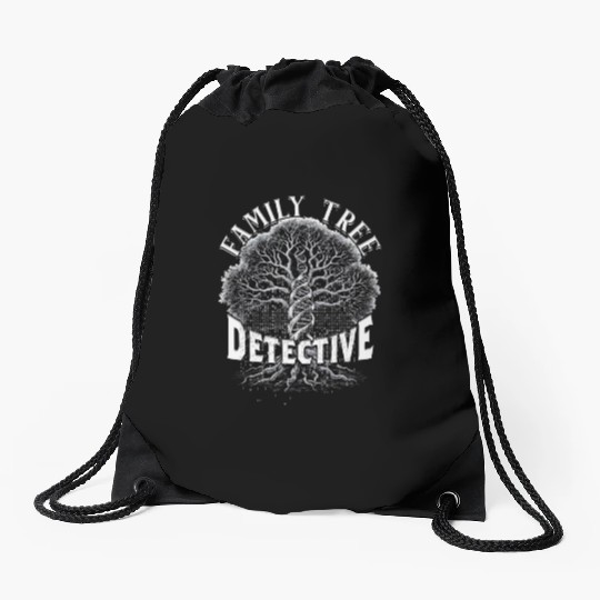 Genealogy Genealogist Family Tree Detective Drawstring Bags