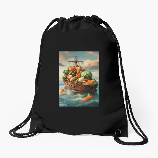 Harvest High Seas Drawstring Bags