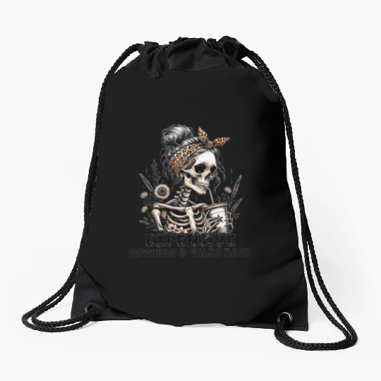 Expensive Difficult & Talks Back Drawstring Bags