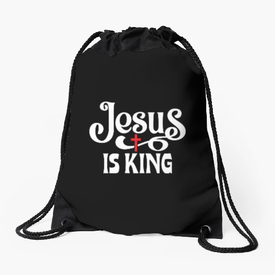 Jesus Is King Love Jesus Christian Christmas Drawstring Bags