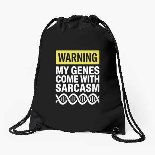 Sarcastic Genealogy DNA Test Genetics Biologist Drawstring Bags
