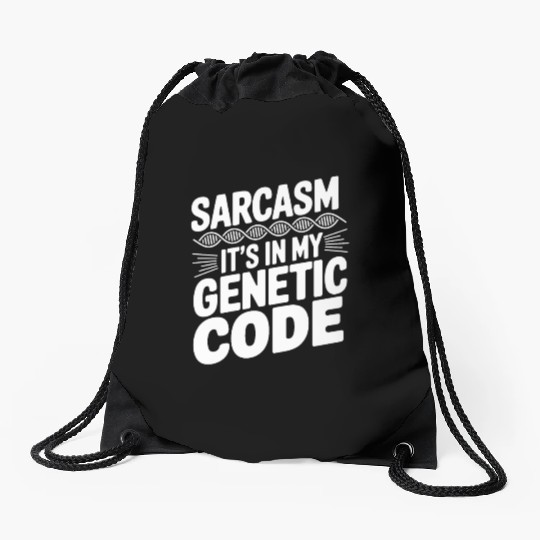 Sarcastic Genealogy DNA Test Genetics Biologist Drawstring Bags