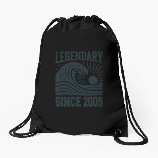 Legendary Since 2009 Birthday Vibes Drawstring Bags