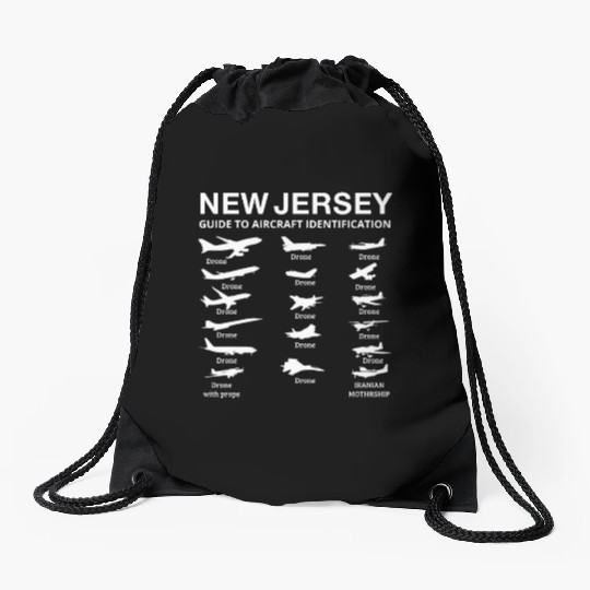 New Jersey Guide to Aircraft Identification Funny Drawstring Bags